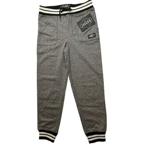 Brooklyn Cloth Jogger Pants Heather Gray Knit Athletic Striped‎ Trim Kids M